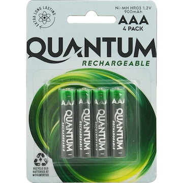 Quantum NiMh Rechargeable AAA 900 4 pack