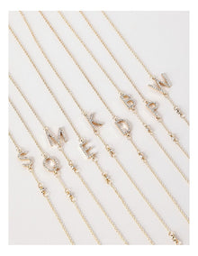 Initial Necklace in Gold
