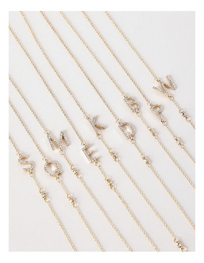Initial Necklace in Gold