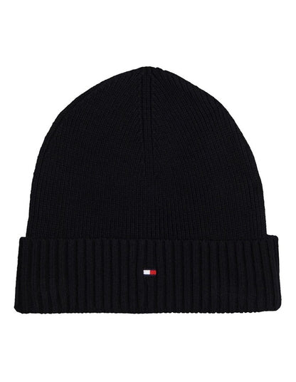 Flag Pima Cotton Beanie in Black