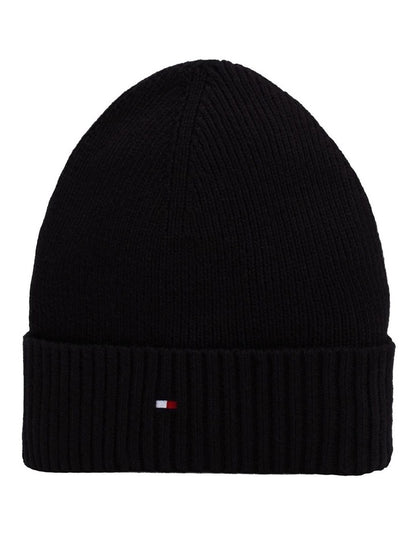 Flag Pima Cotton Beanie in Black