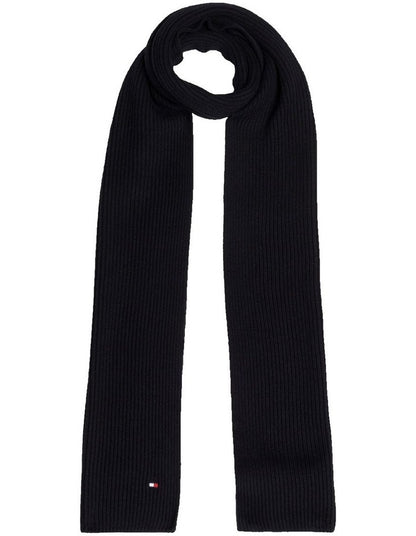 Flag Pima Cotton Cashmere Scarf in Black