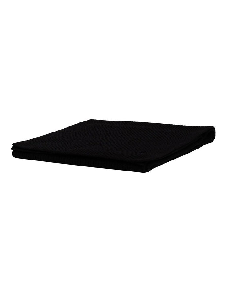 Flag Pima Cotton Cashmere Scarf in Black