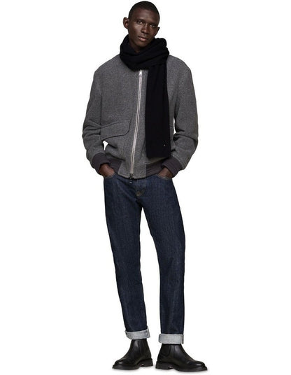 Flag Pima Cotton Cashmere Scarf in Black