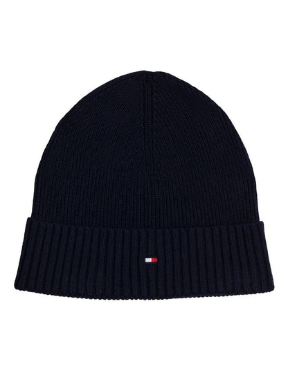 Flag Pima Cotton Beanie in Navy