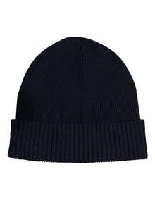 Flag Pima Cotton Beanie in Navy