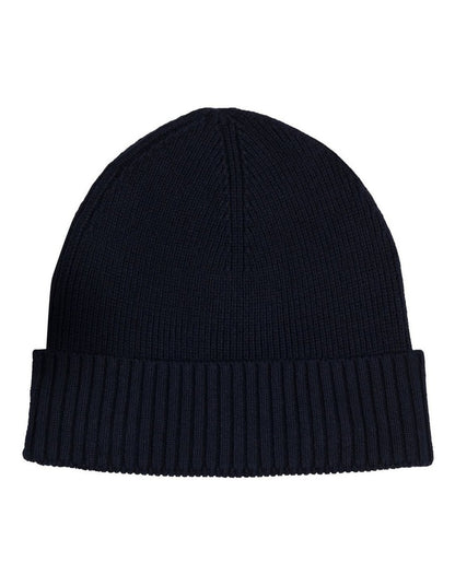Flag Pima Cotton Beanie in Navy