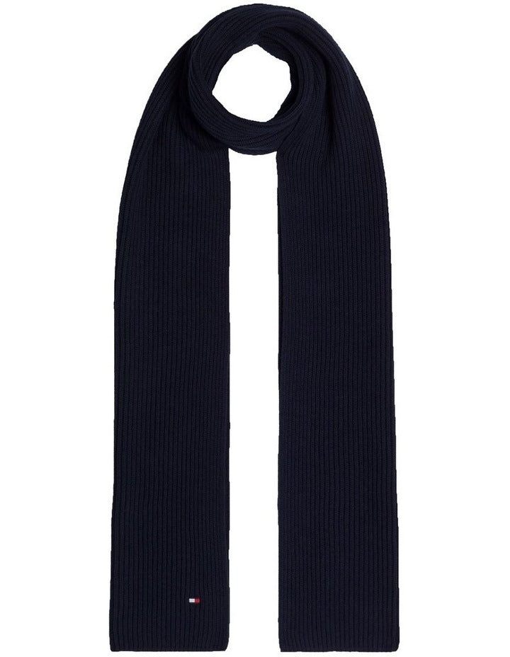 Flag Pima Cotton Cashmere Scarf in Navy