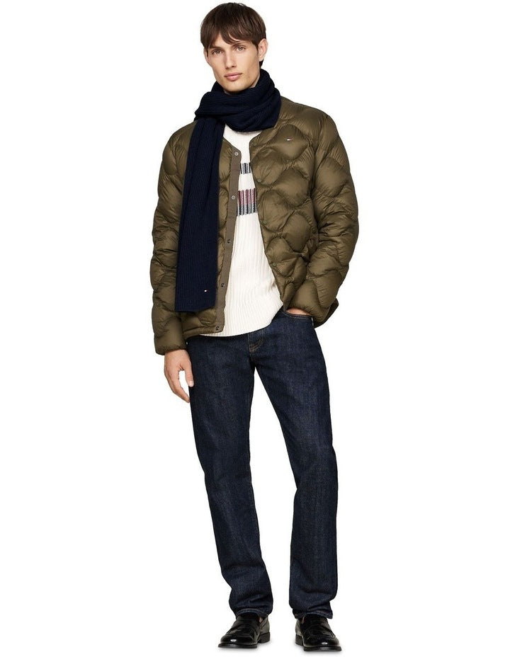 Flag Pima Cotton Cashmere Scarf in Navy