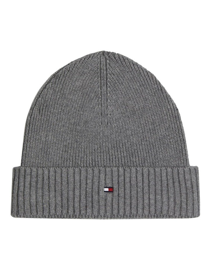 Flag Pima Cotton Beanie in Grey
