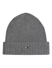 Flag Pima Cotton Beanie in Grey