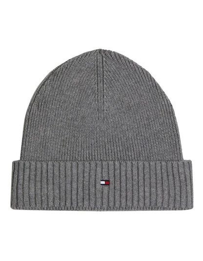 Flag Pima Cotton Beanie in Grey