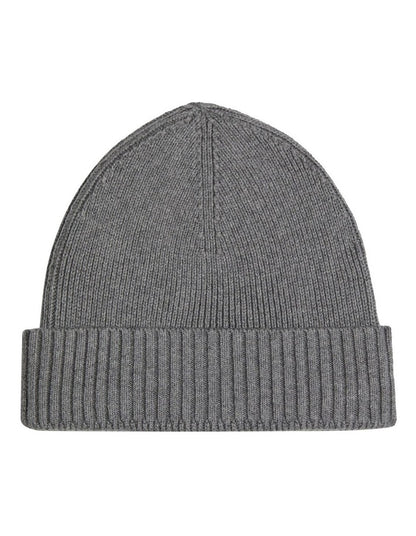 Flag Pima Cotton Beanie in Grey