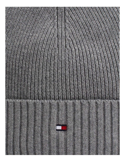 Flag Pima Cotton Beanie in Grey