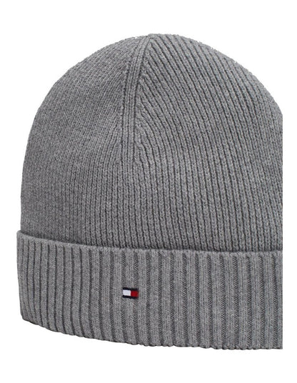 Flag Pima Cotton Beanie in Grey