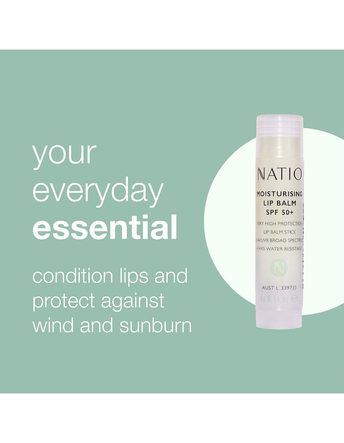 Natio Moisturising Lip Balm SPF 50+