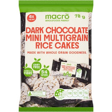 Macro Mini Multigrain Rice Cakes Dark Chocolate 6 pack