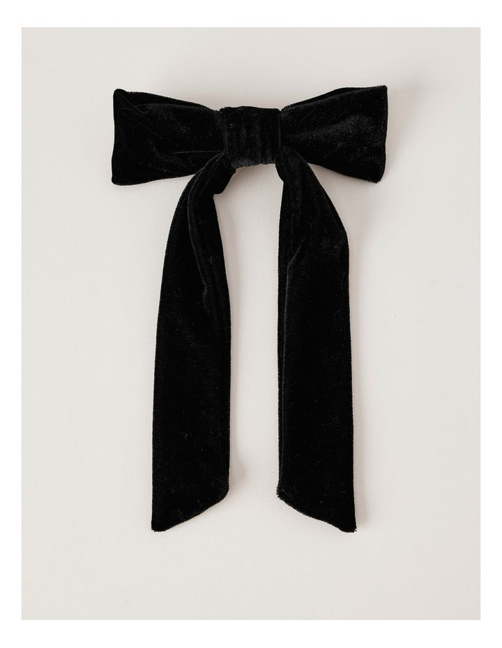 Piera Velvet Bow in Black