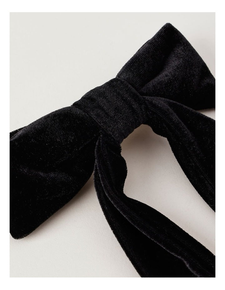 Piera Velvet Bow in Black