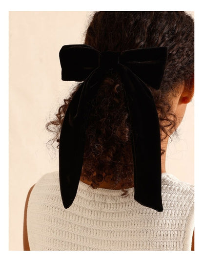 Piera Velvet Bow in Black