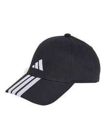 3 Stripes New Logo Baseball Cap in Black