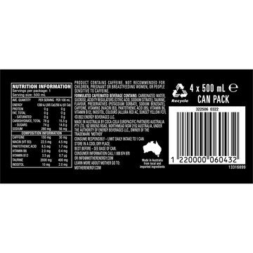 Mother Lava Guava Energy Drink Cans 500mL x 4 pack
