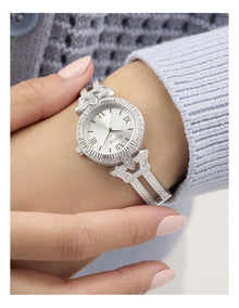 Analog Watch in Silver Tone