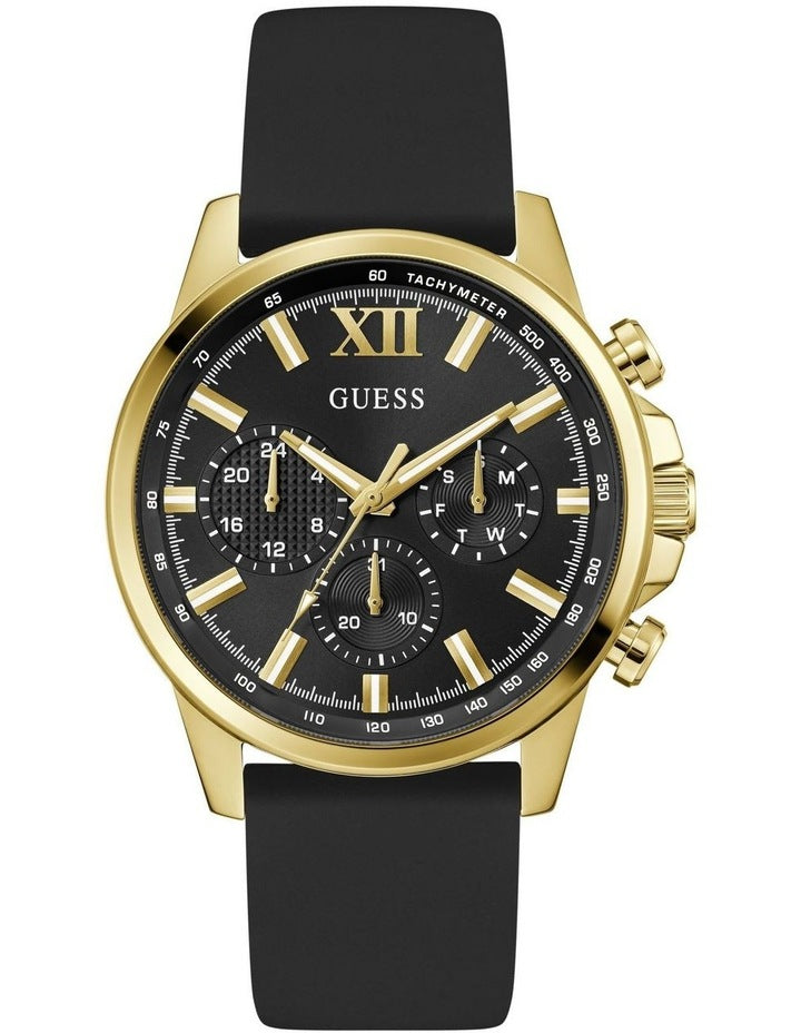 Multi-function Watch in Black/Gold Tone