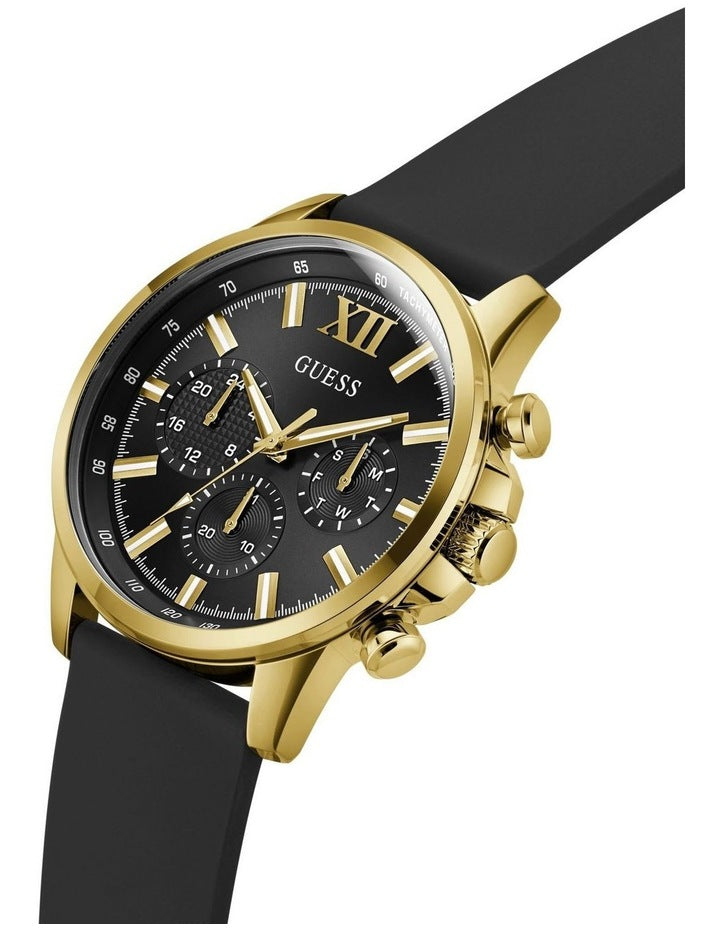 Multi-function Watch in Black/Gold Tone