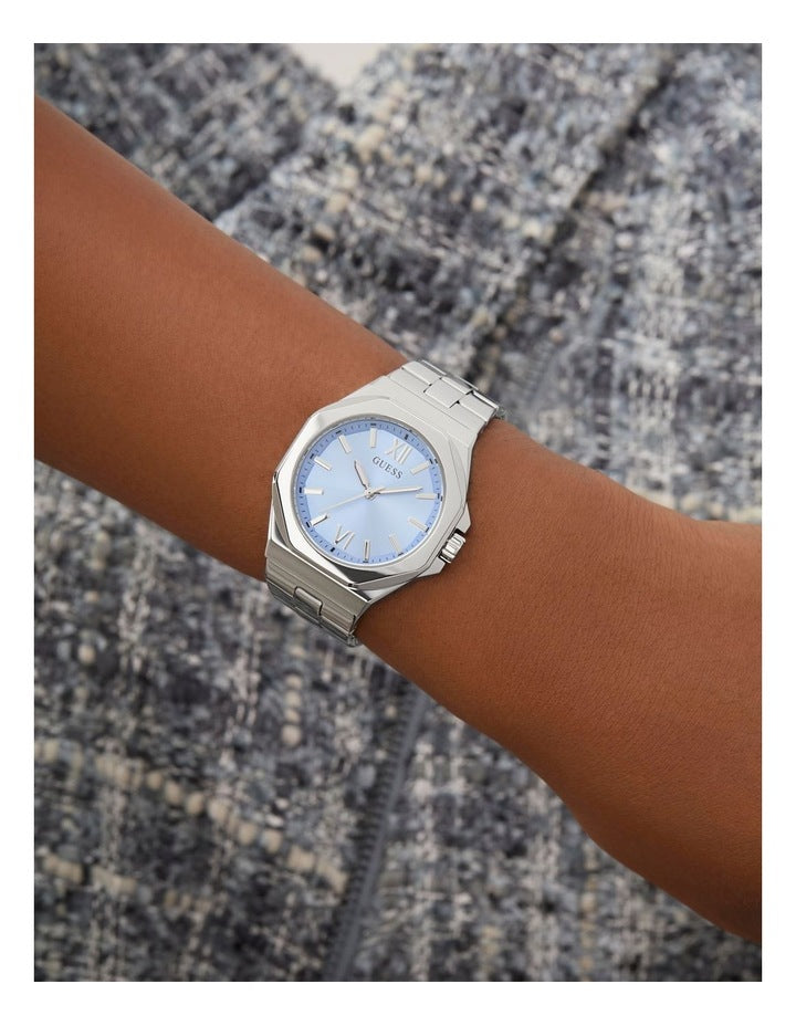Analog Watch in Silver Tone