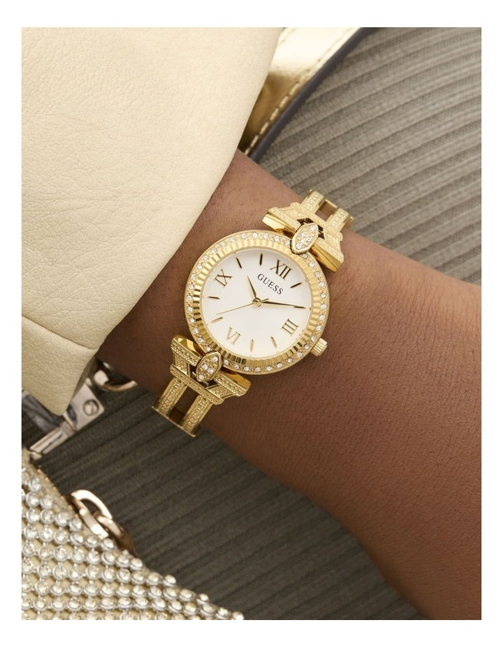 Analog Watch in Gold Tone