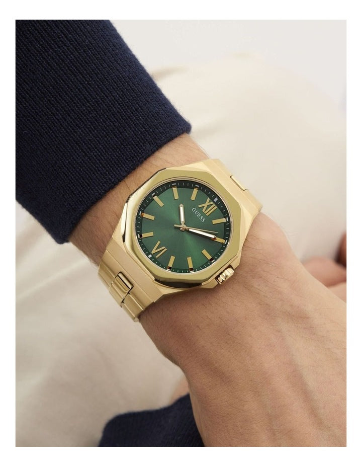 Analog Watch in Gold Tone