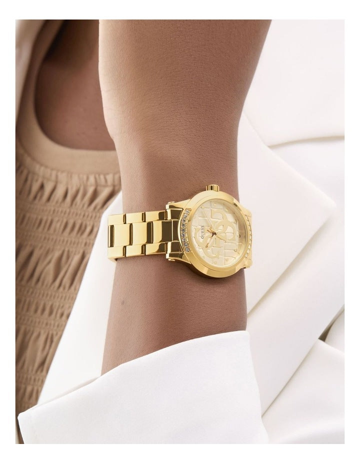 Analog Watch in Gold Tone
