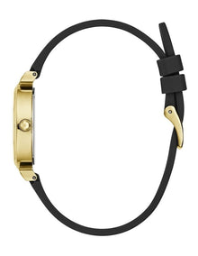Ladies Analog Watch in Black Gold Tone