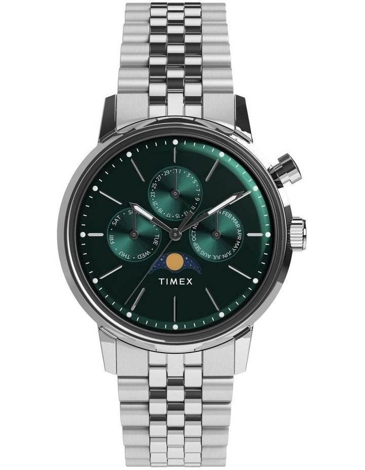 Marlin Moon Phase Multifunction in Silver Tone