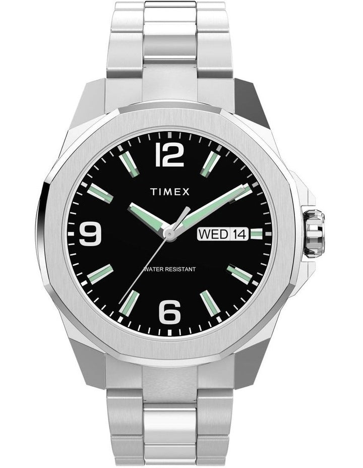 Essex Day And Date Watch 46mm in Stainless Steel