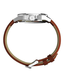 Essex Day And Date Leather Strap Watch 46mm in Brown