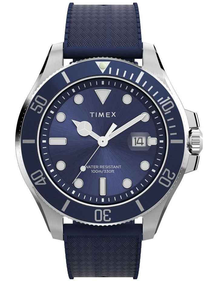 Harborside Coast Synthetic Rubber Strap Watch 44mm in Blue