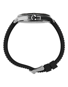 Harborside Coast Synthetic Rubber Strap Watch 44mm in Black