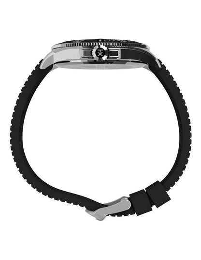 Harborside Coast Synthetic Rubber Strap Watch 44mm in Black