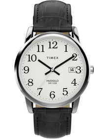 Easy Reader Leather Strap Watch35mm in Black