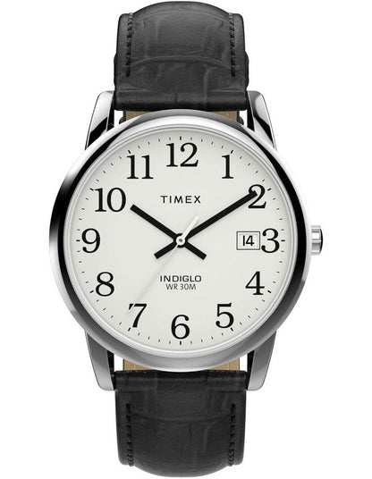 Easy Reader Leather Strap Watch35mm in Black