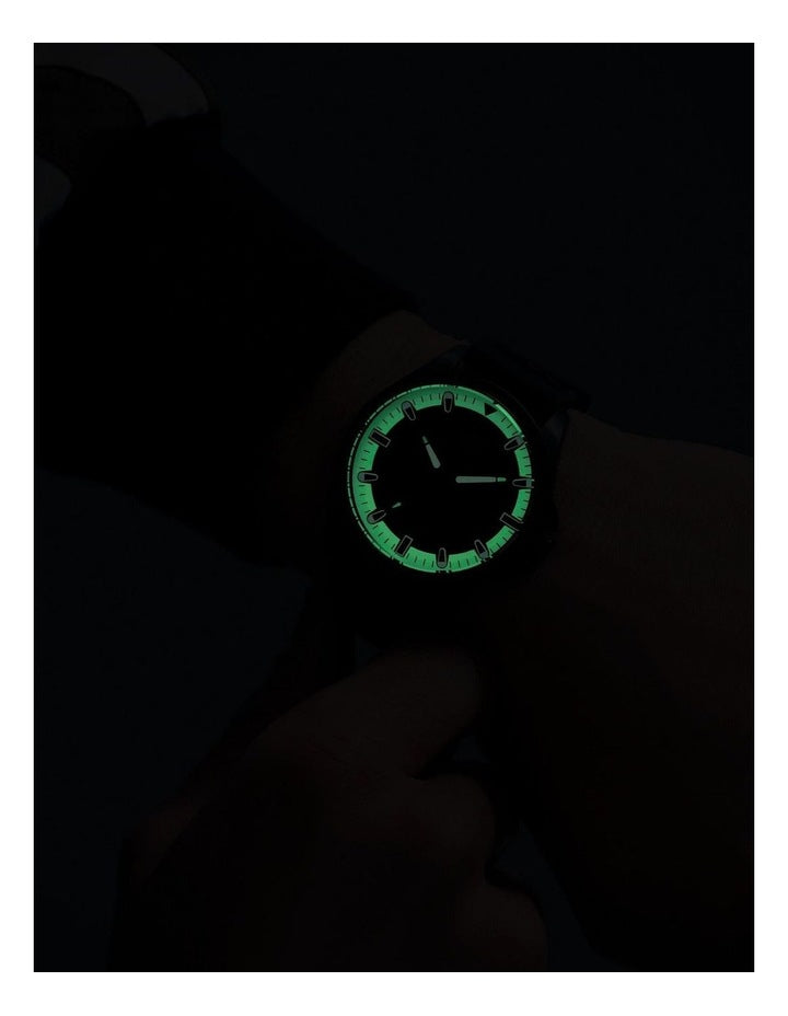 Originals Iconic One IP Steel Silicone Watch in Black