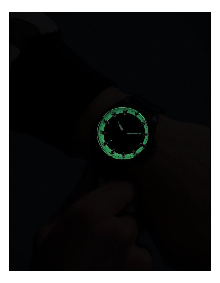 Originals Iconic One IP Steel Silicone Watch in Black