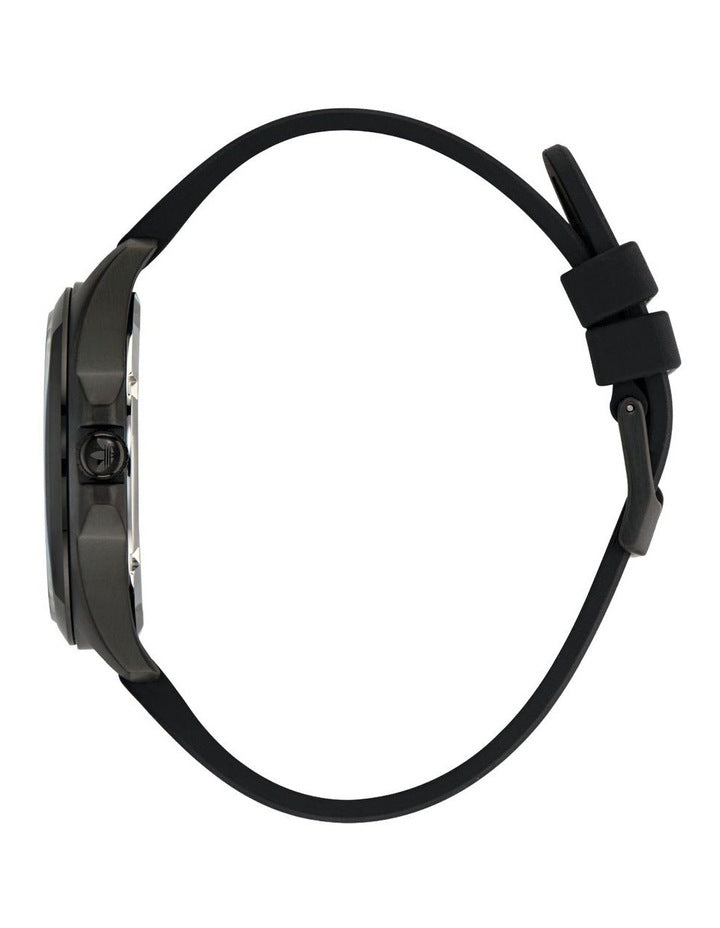 Originals Iconic One IP Steel Silicone Watch in Black