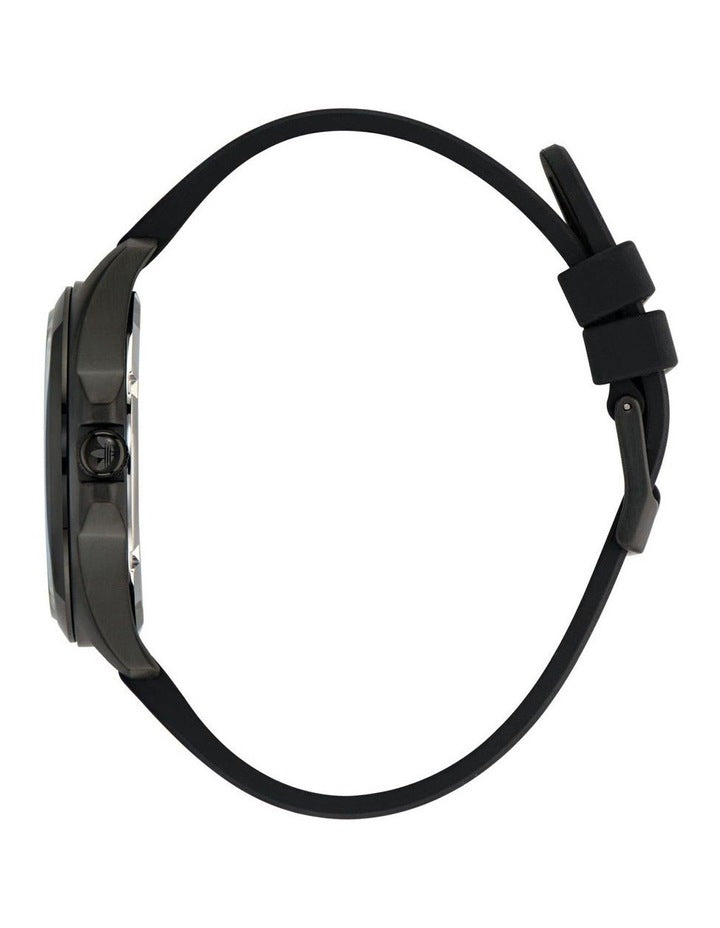 Originals Iconic One IP Steel Silicone Watch in Black