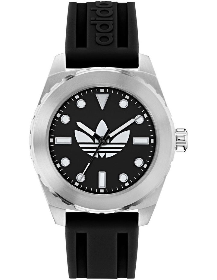 Discoverer One Steel Silicone Watch in Black