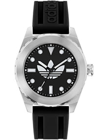 Discoverer One Steel Silicone Watch in Black