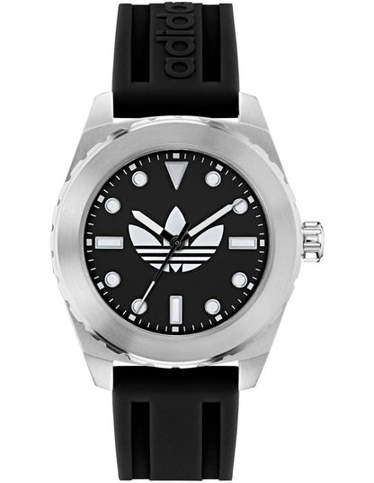 Discoverer One Steel Silicone Watch in Black