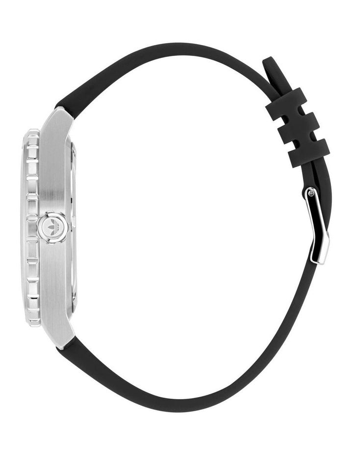 Discoverer One Steel Silicone Watch in Black